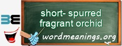 WordMeaning blackboard for short-spurred fragrant orchid